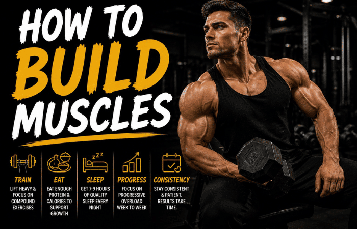 build muscles steps