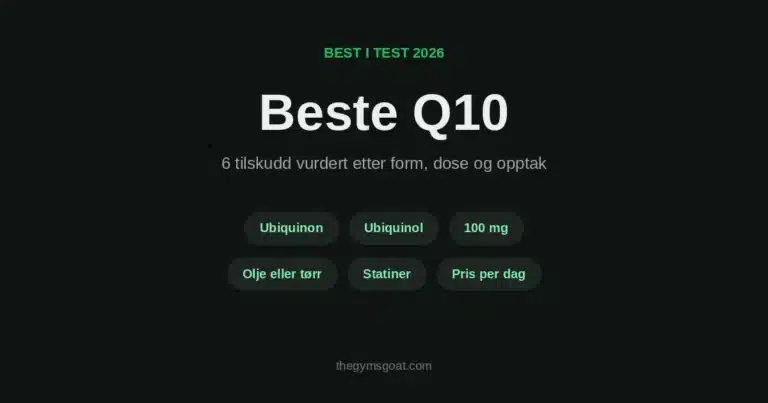 Beste Q10 2026: seks Q10-tilskudd vurdert etter form, dose og opptak
