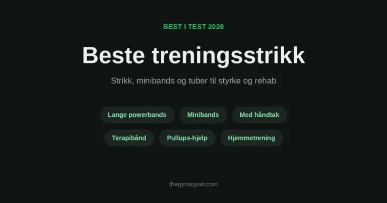 Beste treningsstrikk 2026: strikk, minibands og tuber til styrke og rehab